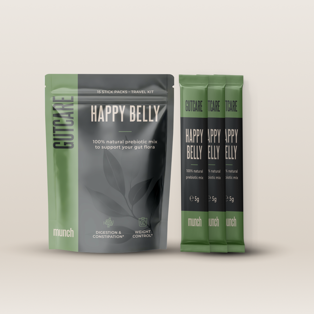 Happy belly* Travel kit | Herstelling darmflora & minder opgeblazen gevoel | 100% natuurlijk | 15 sticks