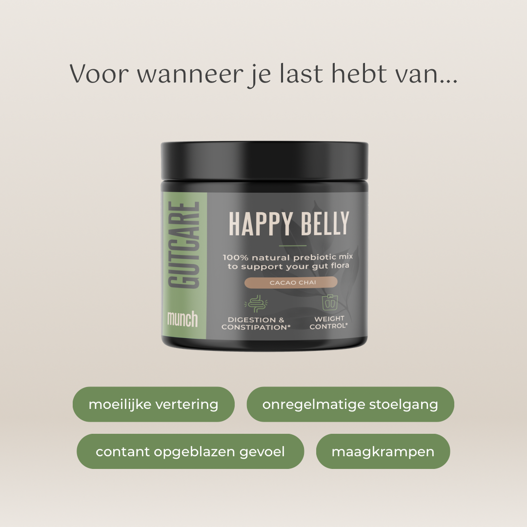 Happy belly* | Cacao Chai | Herstelling darmflora & minder opgeblazen gevoel | 150 gram