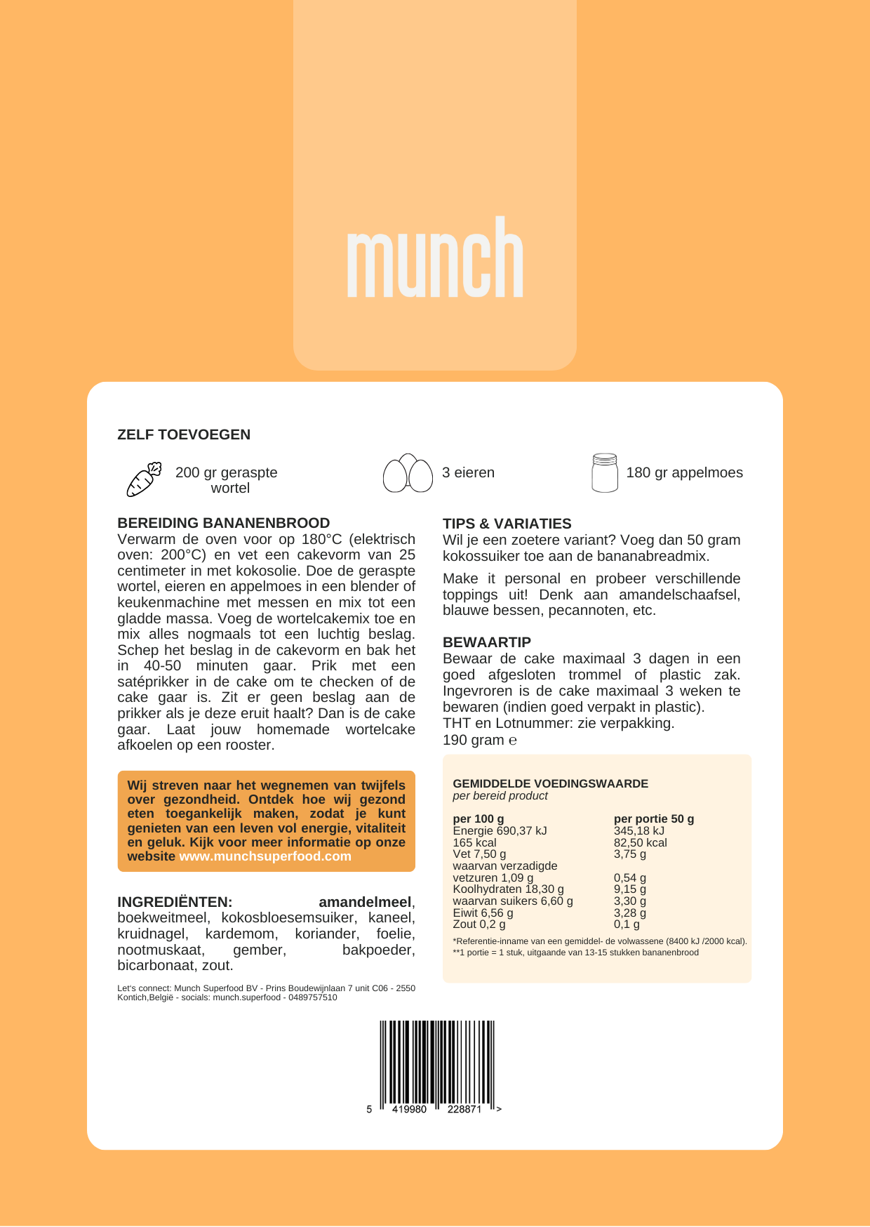 DIY wortelcake | Heerlijke wortelcake in een handomdraai | 100% natuurlijk | DIY pakket