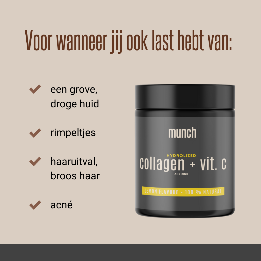 Collagène hydrolysé, vitamine C et zinc - Citron | Peau radieuse et système immunitaire renforcé | 100 % naturel | 300 grammes