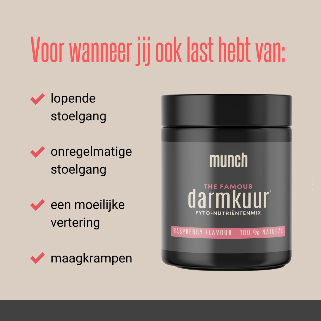 Darmkuur* Framboos | Herstelling darmflora & tegen lopende stoelgang| 100% natuurlijk | 150 gram