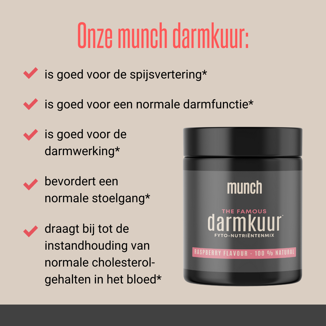 Darmkuur* Framboos | Herstelling darmflora & tegen lopende stoelgang| 100% natuurlijk | 150 gram