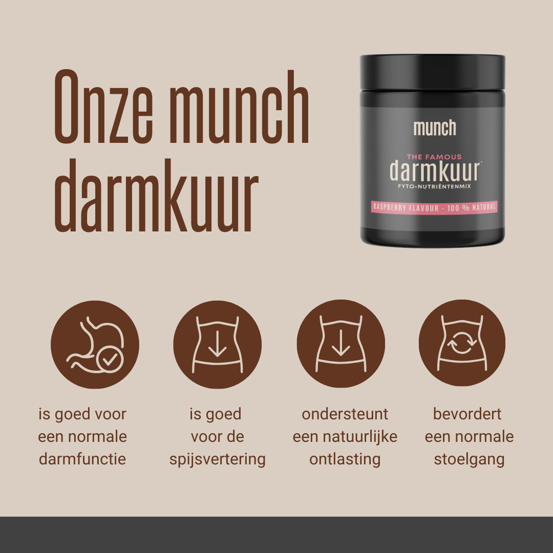 Darmkuur* Framboos | Herstelling darmflora & tegen lopende stoelgang| 100% natuurlijk | 150 gram
