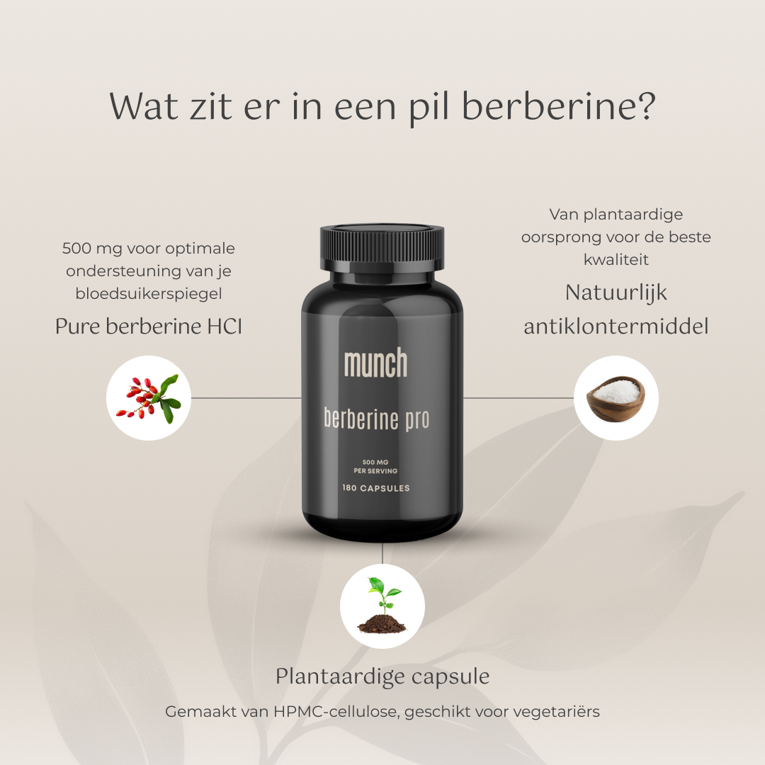 Berberine Pro | Ondersteunt bloedsuikerspiegel & vetverbranding | 100% natuurlijk
