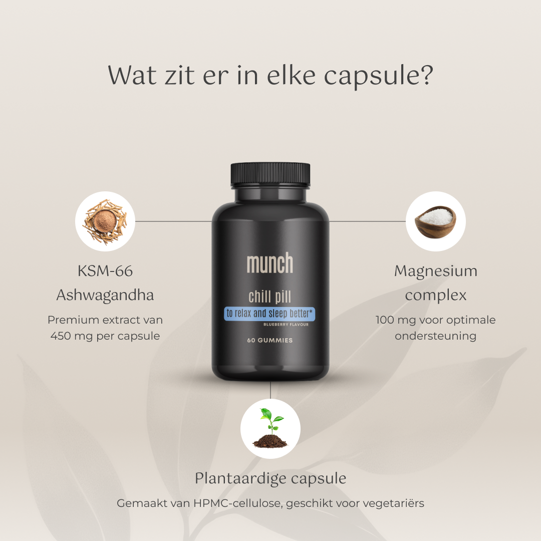 Chill pill | Stress verlagend & ontspannend | 100% natuurlijk | 60 gummies