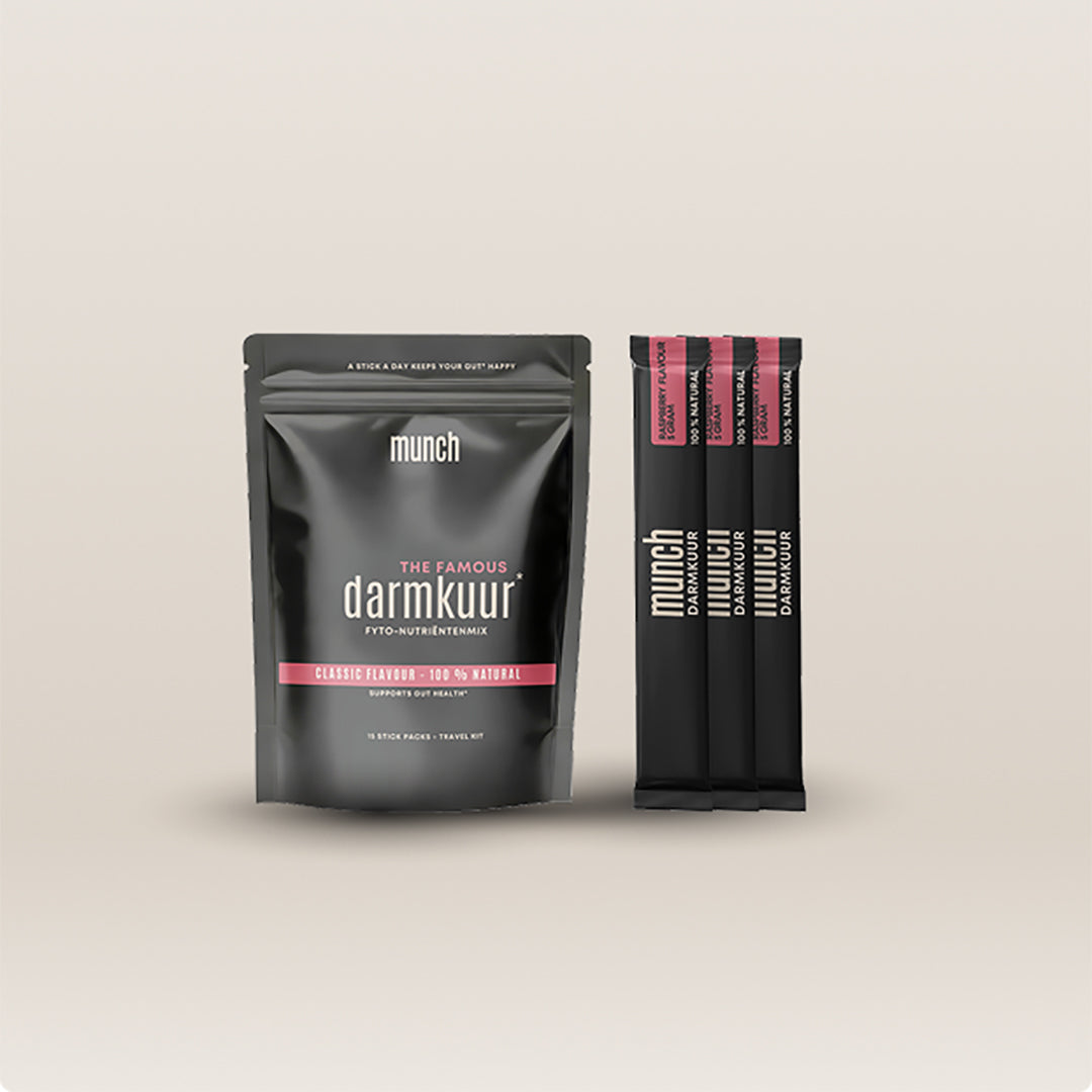 Darmkuur* Framboos  Travel Kit | Herstelling darmflora & tegen lopende stoelgang | 100% natuurlijk | 15 sticks