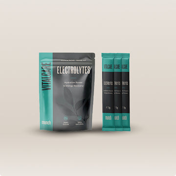 Kit de voyage Électrolytes Pêche | Hydratation et récupération d'énergie | 100 % naturel | 15 bâtonnets