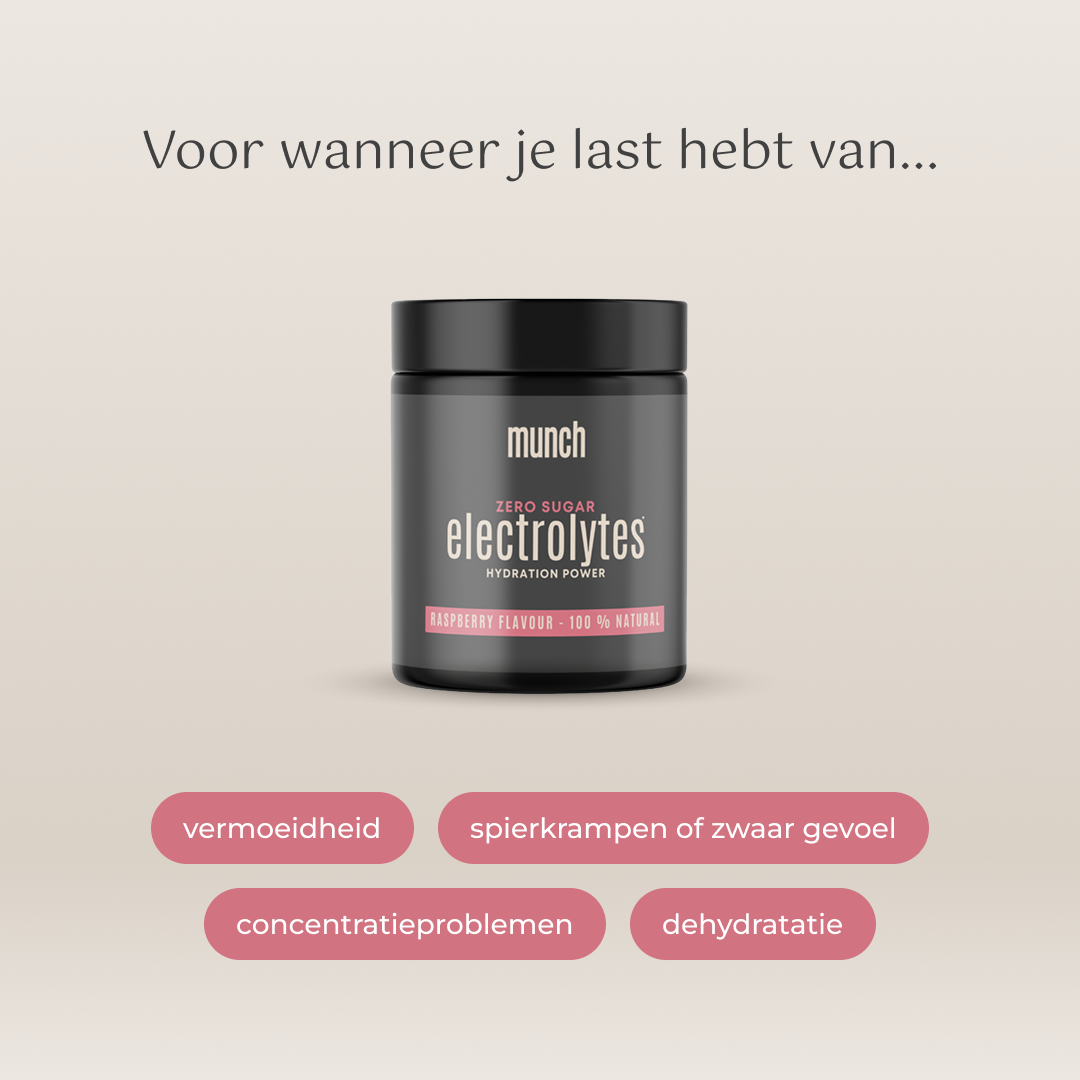 Electrolytes Framboos | Hydratatie & energieherstel | 100% natuurlijk | 105 gram