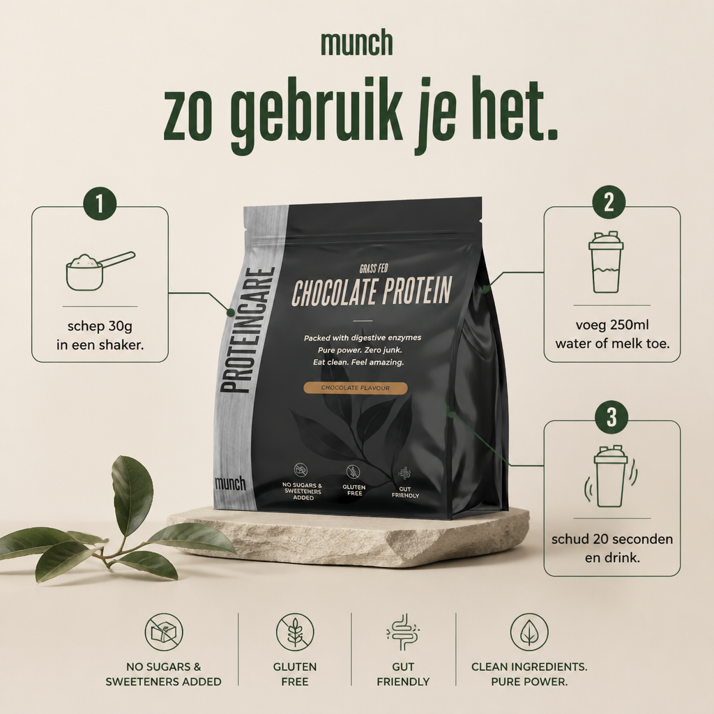 Chocolade proteïne | Eiwitten dragen bij tot de groei van spiermassa* | 100% natuurlijk | 600 gram