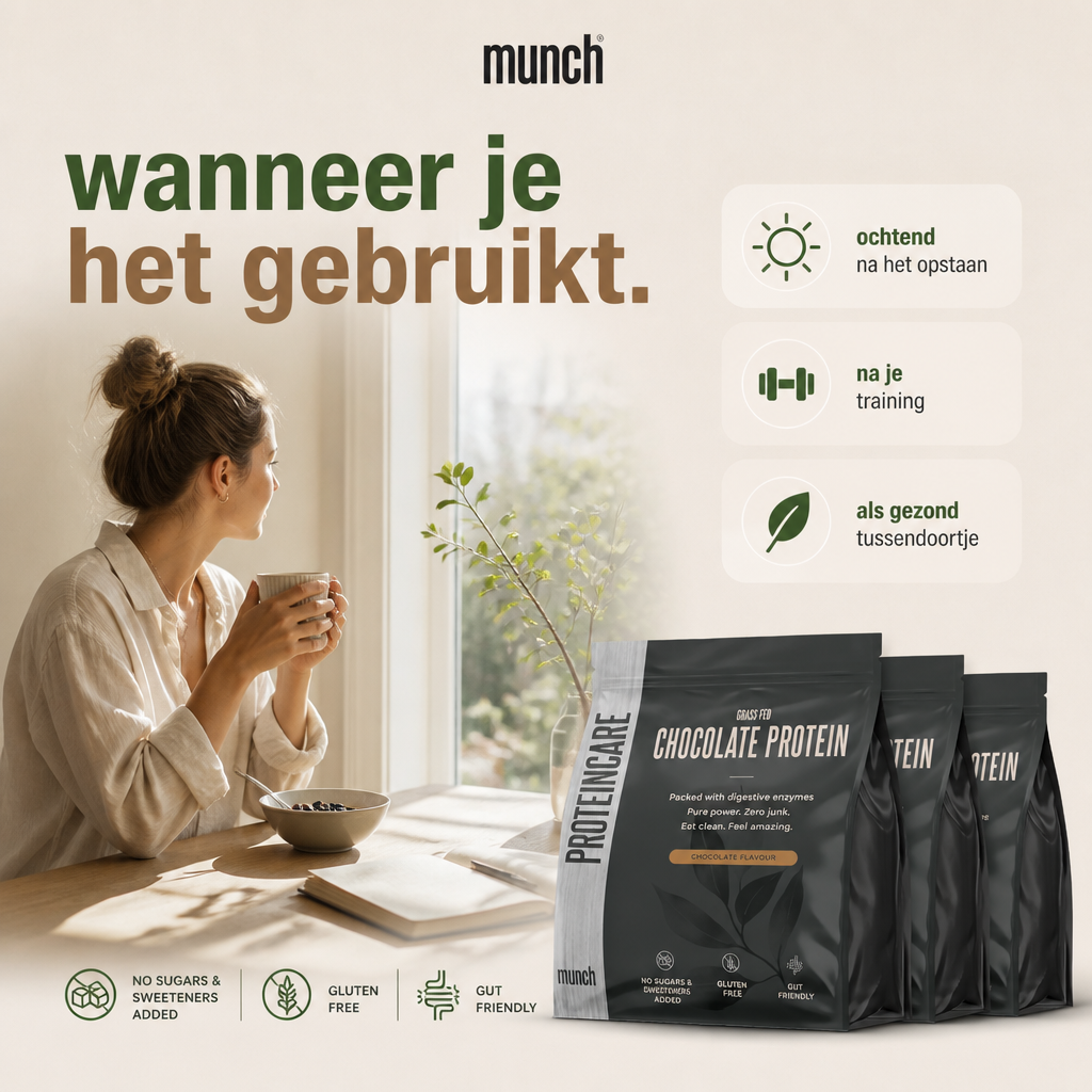 Chocolade proteïne | Eiwitten dragen bij tot de groei van spiermassa* | 100% natuurlijk | 600 gram