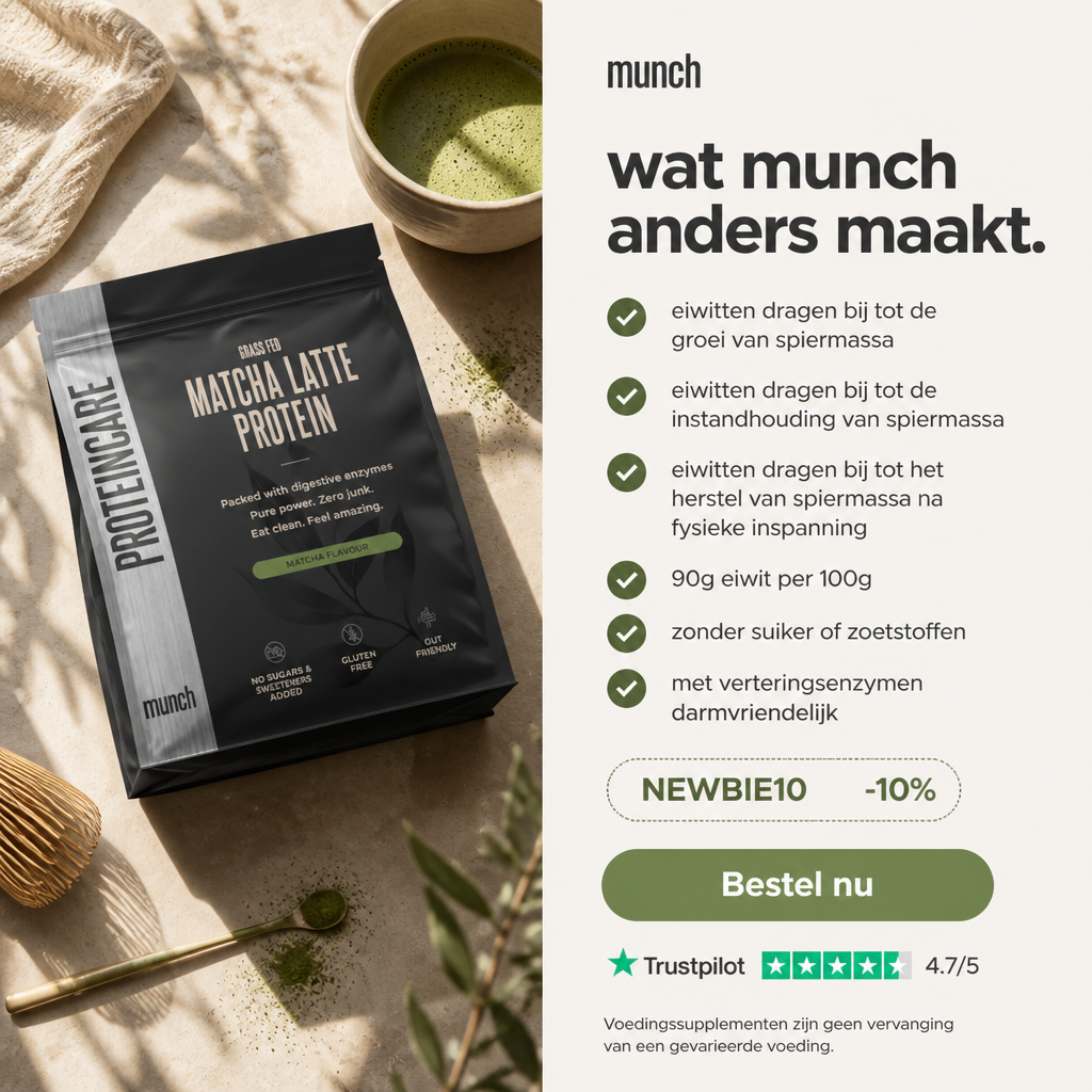Matcha Latte Protéines | Développez vos muscles et récupérez plus rapidement | 100 % naturel | 600 grammes