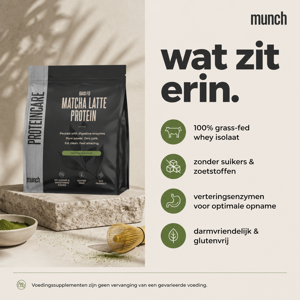 Matcha Latte Protéines | Développez vos muscles et récupérez plus rapidement | 100 % naturel | 600 grammes