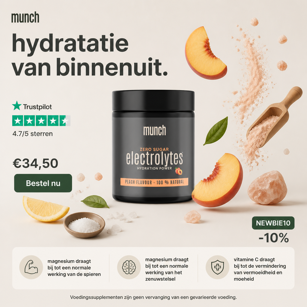 Électrolytes Pêche | Hydratation et récupération d'énergie | 100 % naturel | 105 grammes