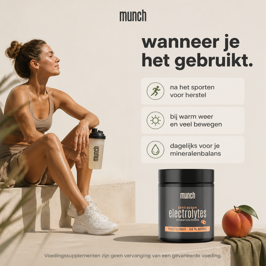 Électrolytes Pêche | Hydratation et récupération d'énergie | 100 % naturel | 105 grammes