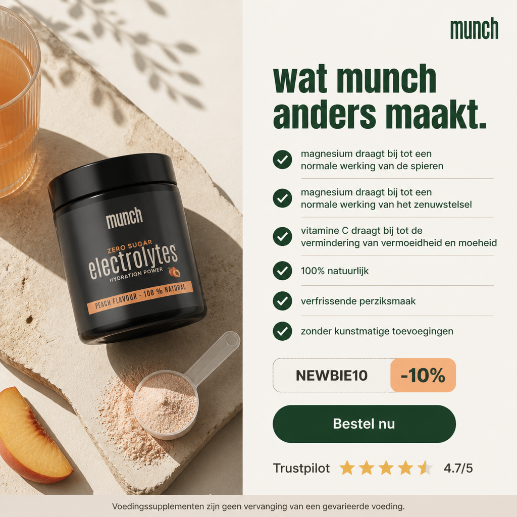 Électrolytes Pêche | Hydratation et récupération d'énergie | 100 % naturel | 105 grammes