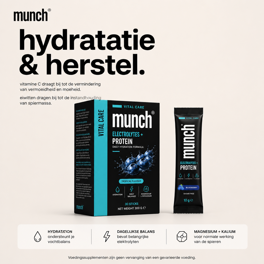 Electrolytes + Protein (Blueberry) | Mineralen* & vitamine C* | 100% natuurlijk