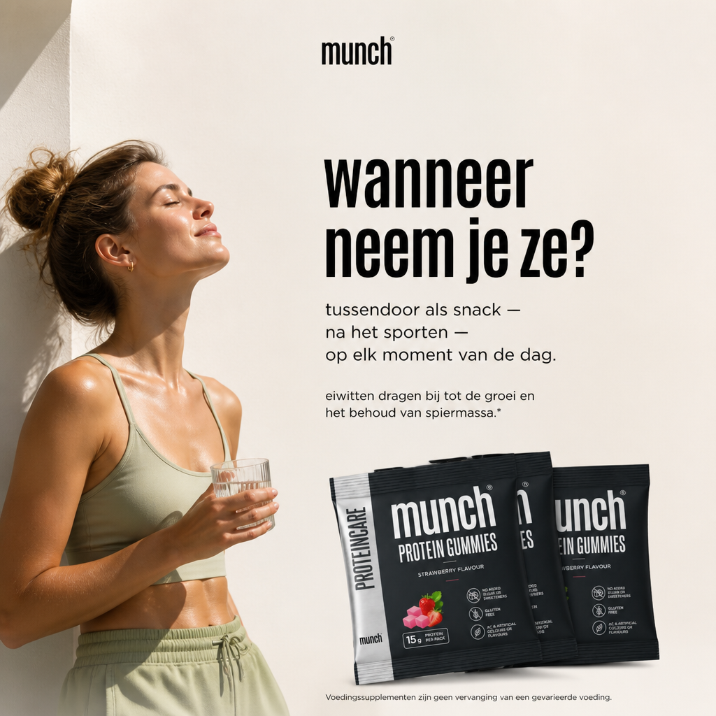 Protein gummies aardbei | Eiwitten dragen bij tot de groei van spiermassa* | 100% natuurlijk