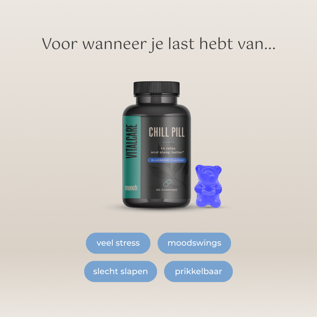 Chill pill | Stress verlagend & ontspannend | 100% natuurlijk | 60 gummies