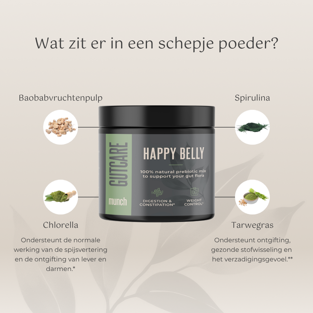 Happy belly* | Ondersteuning van je spijsvertering* & een lichter gevoel in je buik* | 100% natuurlijk | 150 gram